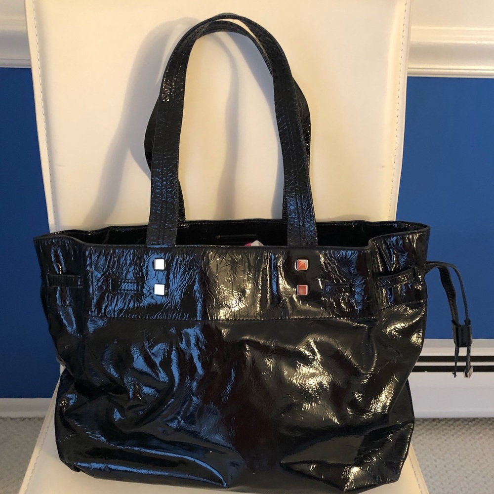 Patent leather black tote! Nordstrom brand!